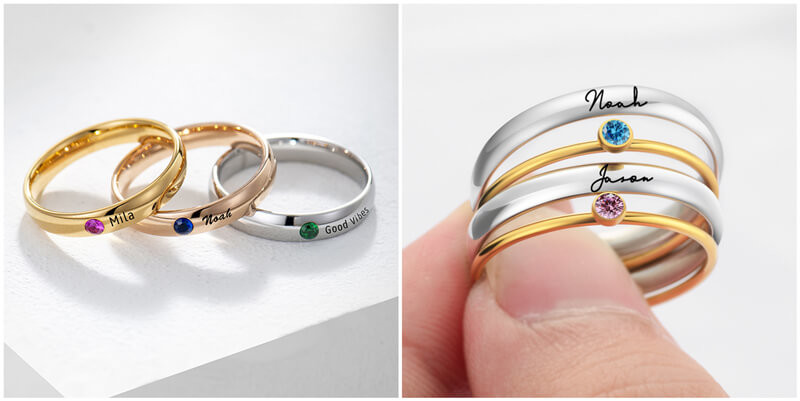 personalized name engraved ring factory, wholesale engraving custom rings manufacturing company